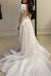 Unique Lace Applique Long Sleeves A-Line Wedding Dresses, Bridal Gown With Slit CHW0189