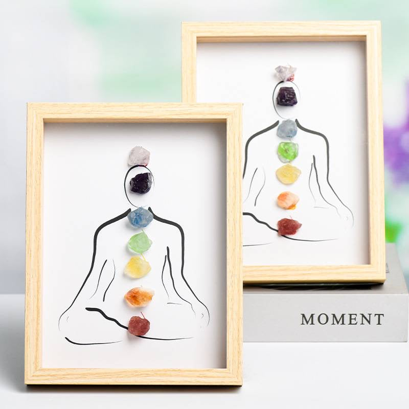 Yoga Style Chakra Meditation Crystal Suncatcher CHC002