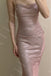 Sparkly Mermaid Spaghatti Straps Light Pink Prom Dress, Long Evening Dresses CHP0411