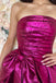 Hot Pink Strapless Bowknot Homecoming Dresses, A-Line Mini Graduation Dress chh0181