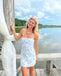 Short Blue Bodycon Homecoming Dress, Cute Party Dress chh0163