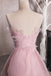 Princess Pink Beaded Ruffle Short Prom Dress Organza Homecoming Dress, Cute Party Dress chh0167