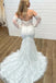 Mermaid Sweetheart Lace Vintage Wedding Gown With Detachable Sleeves CHW0200