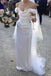 Off The Shoulder Pleated Sheath Long Wedding Gown, Simple Bridal Gown CHW0188