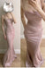 Sparkly Mermaid Spaghatti Straps Light Pink Prom Dress, Long Evening Dresses CHP0411