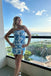 Short Blue Bodycon Homecoming Dress, Cute Party Dress chh0179