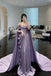 Off-the-Shoulder Purple Satin Formal Party Dress, Long Prom Dress CHP0378