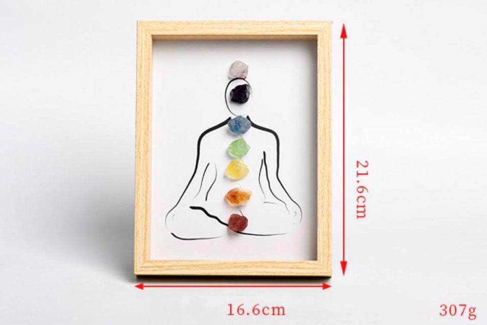 Yoga Style Chakra Meditation Crystal Suncatcher CHC002