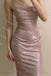 Sparkly Mermaid Spaghatti Straps Light Pink Prom Dress, Long Evening Dresses CHP0411