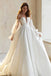 A Line Strapless Long Sleeves Satin Wedding Dress, Special Bridal Dress chw0007