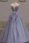 Purple A-Line Sweetheart Sequin Long Prom Dress Purple Formal Dress CHP0031