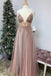 Spaghetti Straps Floor Length Beading Prom Dress with Rhinestone, Floor Length Evening Dress UQ2590