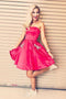 Strapless Satin Short Homecoming Dress with Beading, A Line Short Graduation Dresses UQ2050