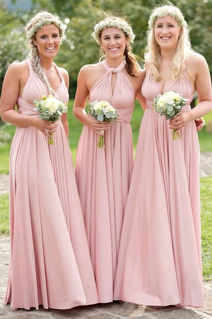 pale pink bridesmaid dresses