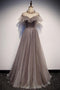 Floor Length High Neck Sparkly Prom Dress with Ruffles, A Line Shinny Evening Dress UQ2317